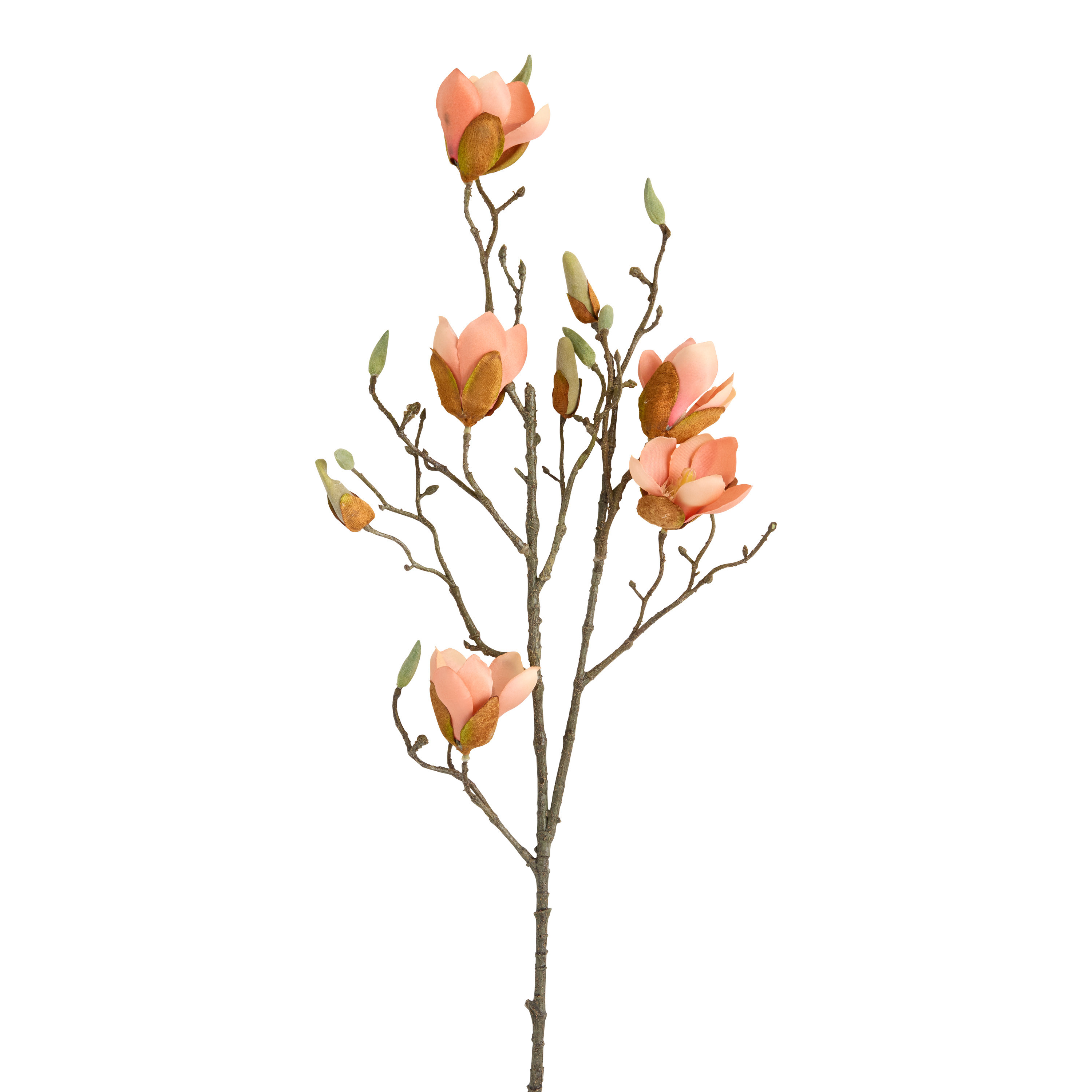 Peach Soft Touch Faux Magnolia Stem | World Market