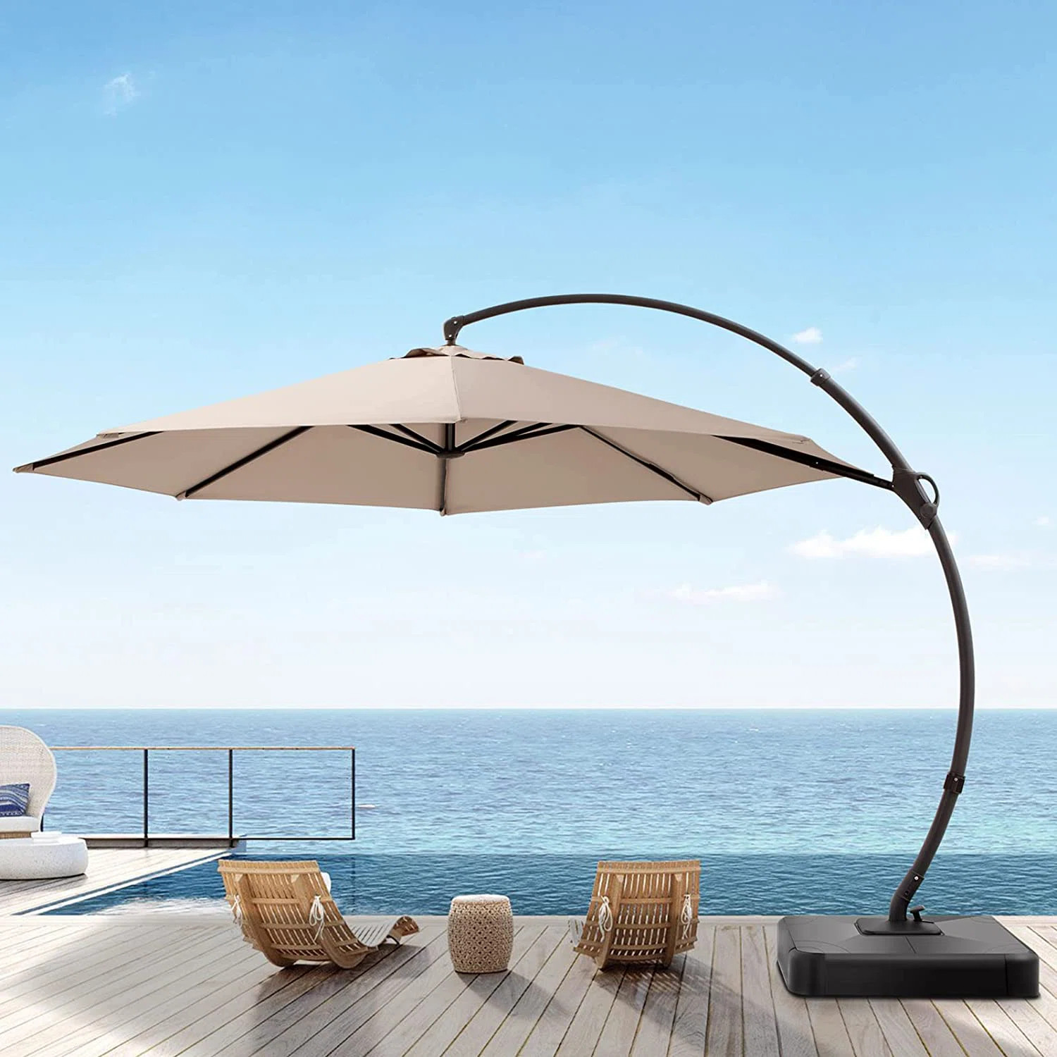 Ebonique Cantilever Umbrella with Base Included | Wayfair North America