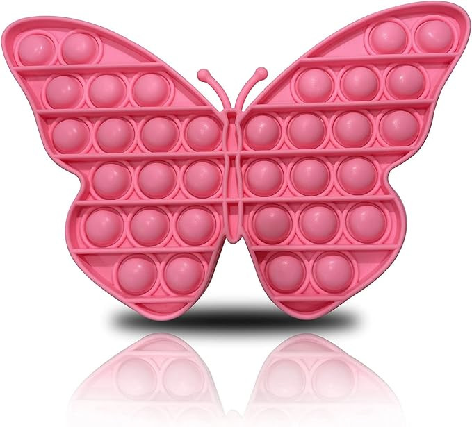Pink Butterfly Fidget Toys,1Pcs Push Bubble Fidget Sensory Toy,Stress Relief Autism Learning Mate... | Amazon (US)