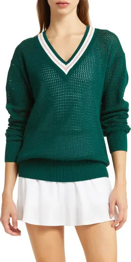 Open Stitch Cotton Tennis Sweater | Nordstrom