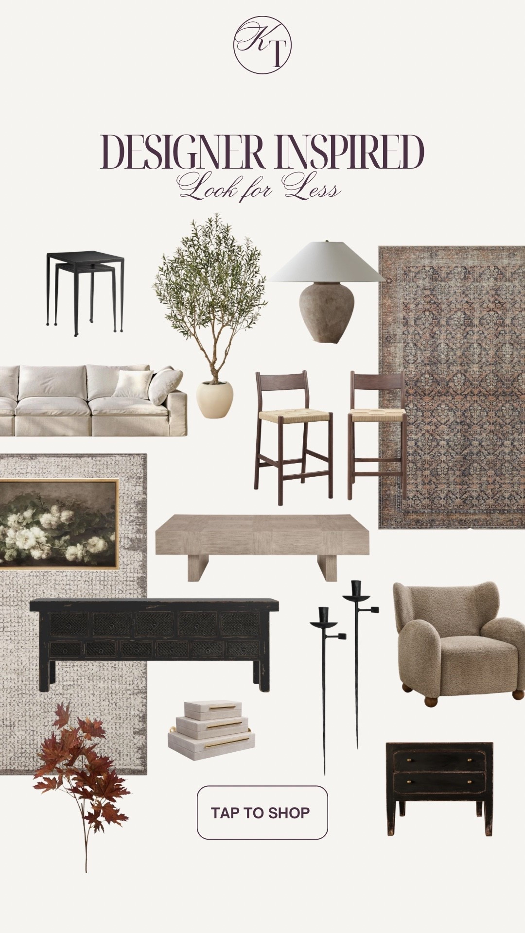 Designer inspired home decor without the price tag