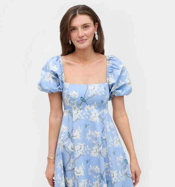 The Matilda Dress - Diane Hill Blue Chinoiserie | Hill House Home US
