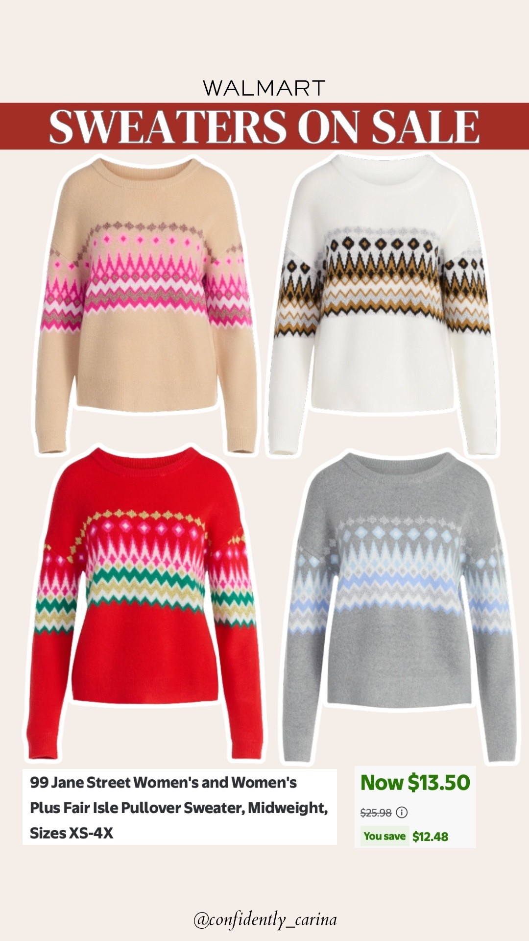Under $15 sweaters on sale at Walmart!

#LTKFindsUnder50 #LTKMidsize #LTKSaleAlert