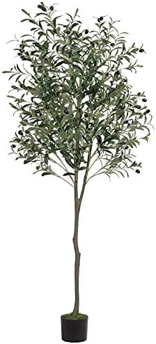 VIAGDO Artificial Olive Tree 6ft(70in) Tall Fake Potted Olive Silk Tree with Planter Large Faux O... | Amazon (US)