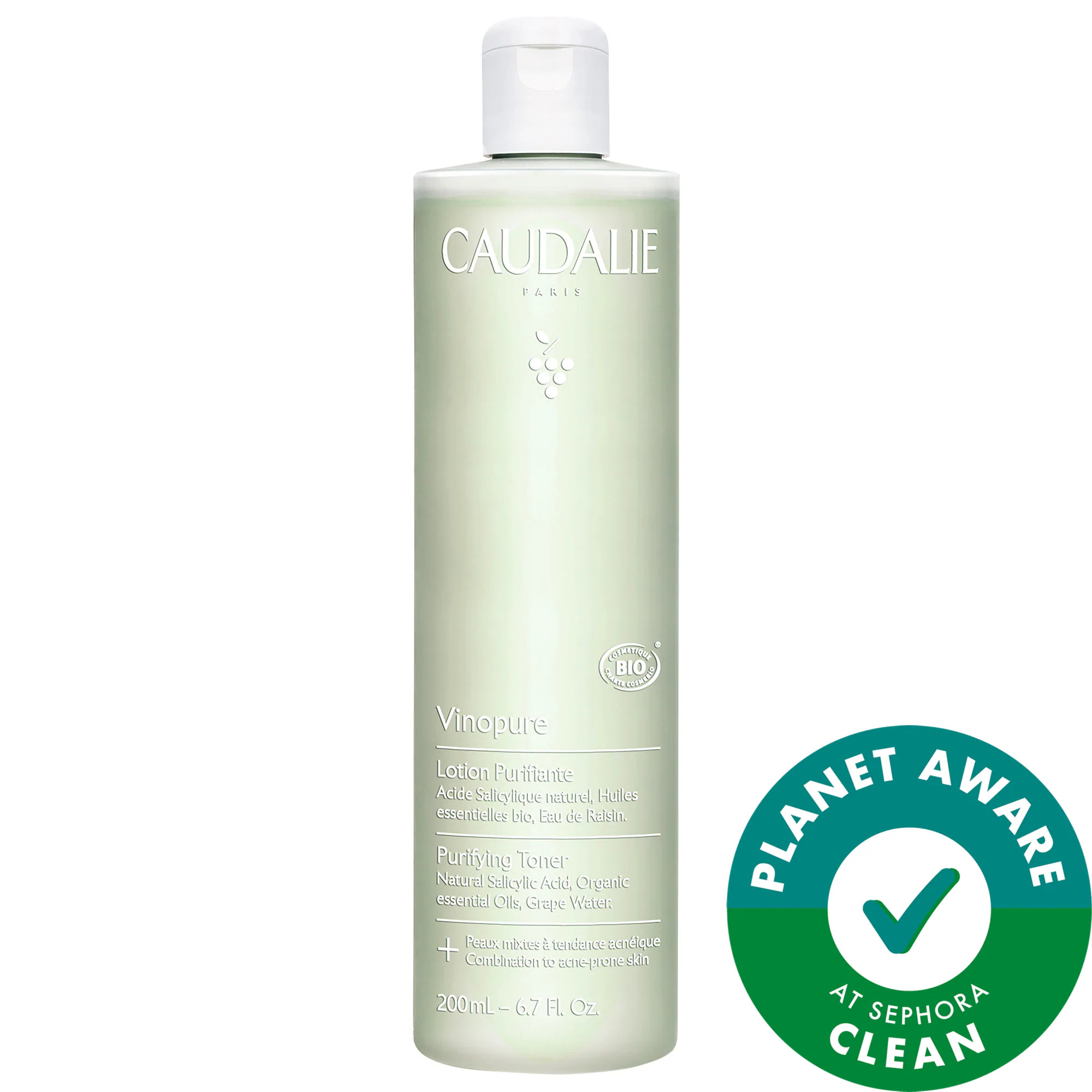 Caudalie Vinopure Natural Salicylic Acid Pore Minimizing Toner 6.7 oz/ 200 mL | Sephora (US)