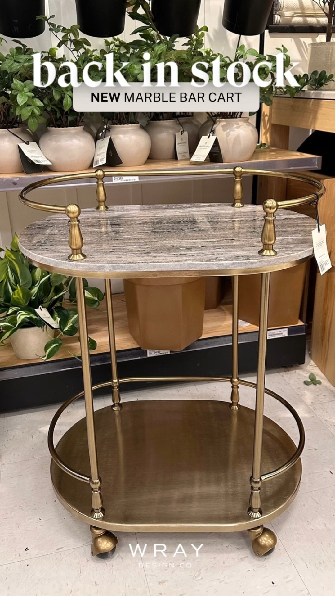 Brass and marble bar cart BACK IN STOCK! I’ve seen this in person and not only does it look luxe but the quality is fantastic. No wonder it’s a best seller! @Target

#LTKHome