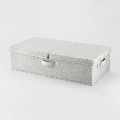 Underbed Fabric Bin with Lid Light Gray - Brightroom™ | Target