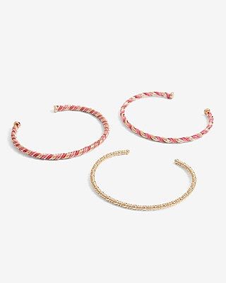 Yarn Twisted Cuff Bracelet Set | Express