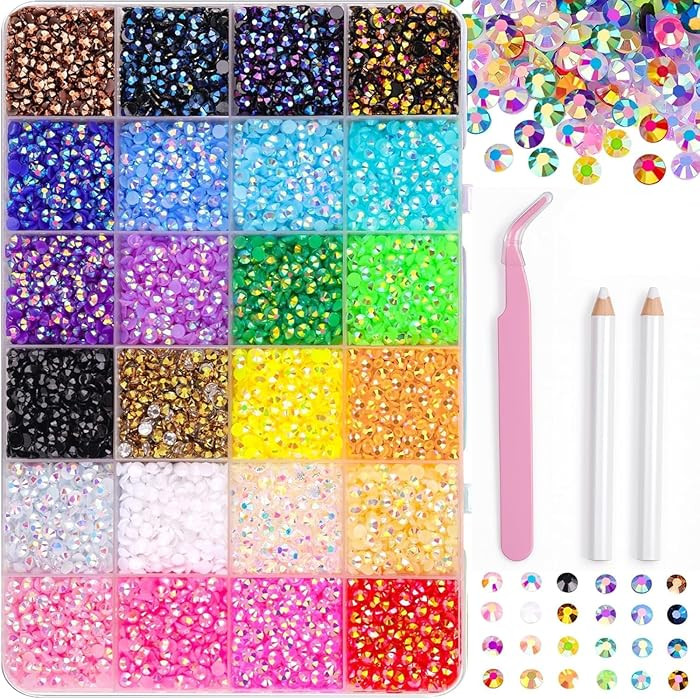 KCZ 30000pcs Resin Jelly Rhinestones – 3mm Mixed-Color Flatback Gems for Bedazzling, Diamond Ar... | Amazon (CA)