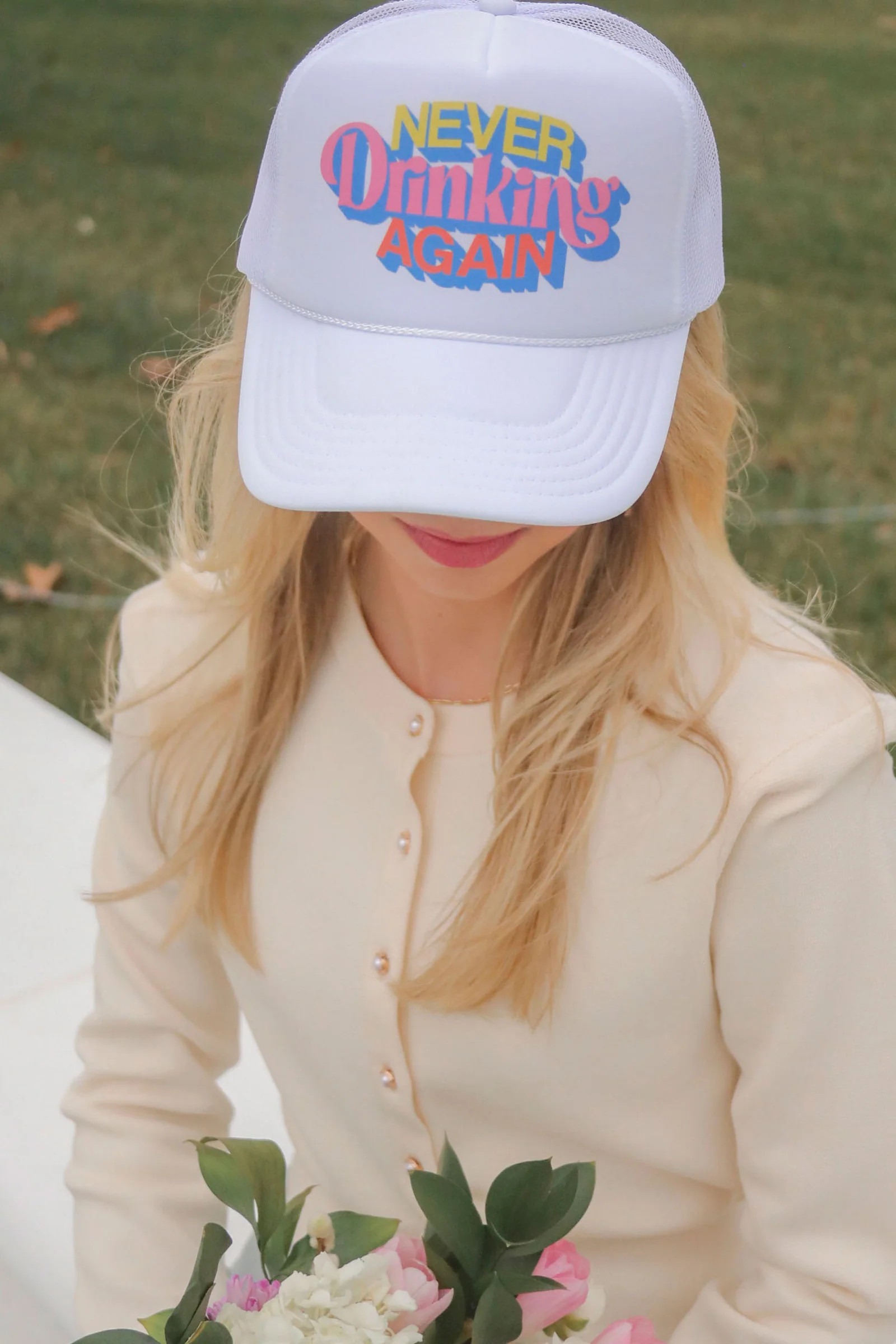 friday + saturday: never drinking again trucker hat | RIFFRAFF