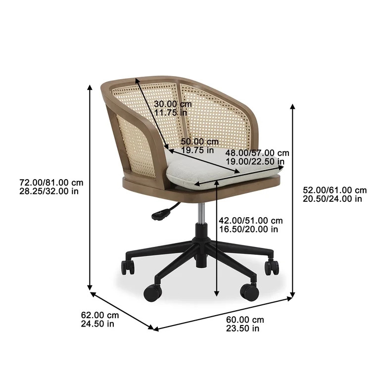 Better Homes & Gardens Springwood Desk Chair, Light Honey Finish | Walmart (US)