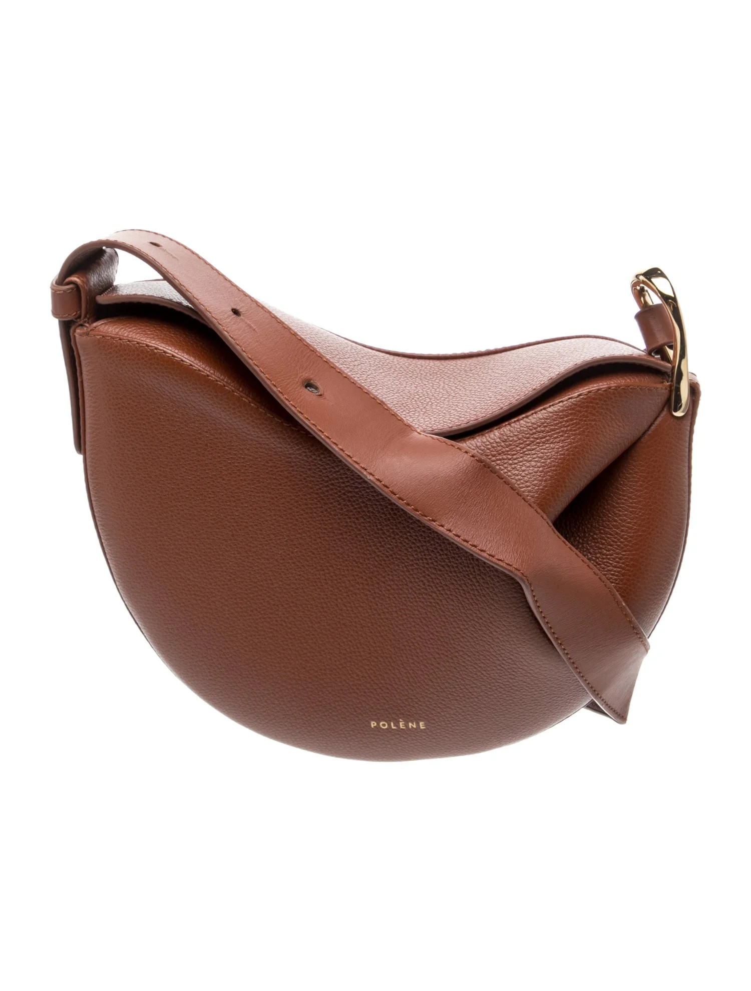 Polène Leather Shoulder Bag - Neutrals Shoulder Bags, Handbags - WPLNE24674 | The RealReal | The RealReal