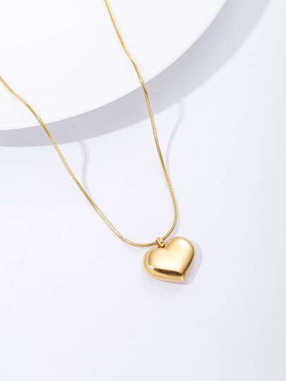 Girls Heart Charm Necklace | SHEIN