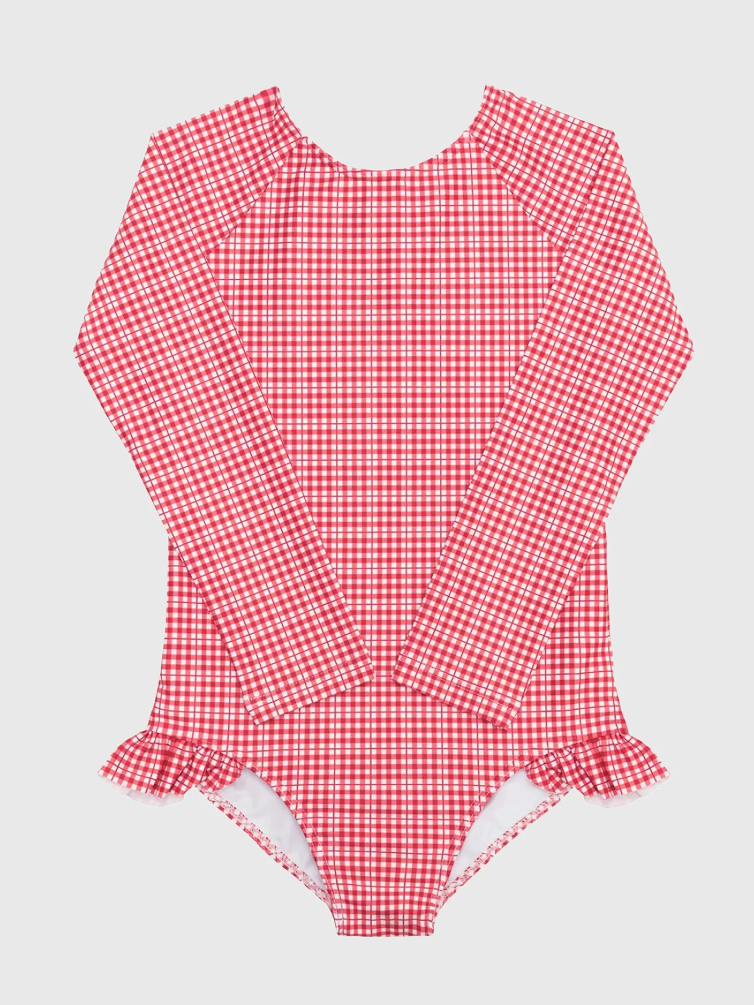 MINNOW
                      
                     Girls' Poppy Gingham Rash Guard One-Piece Swim... | Saint Bernard