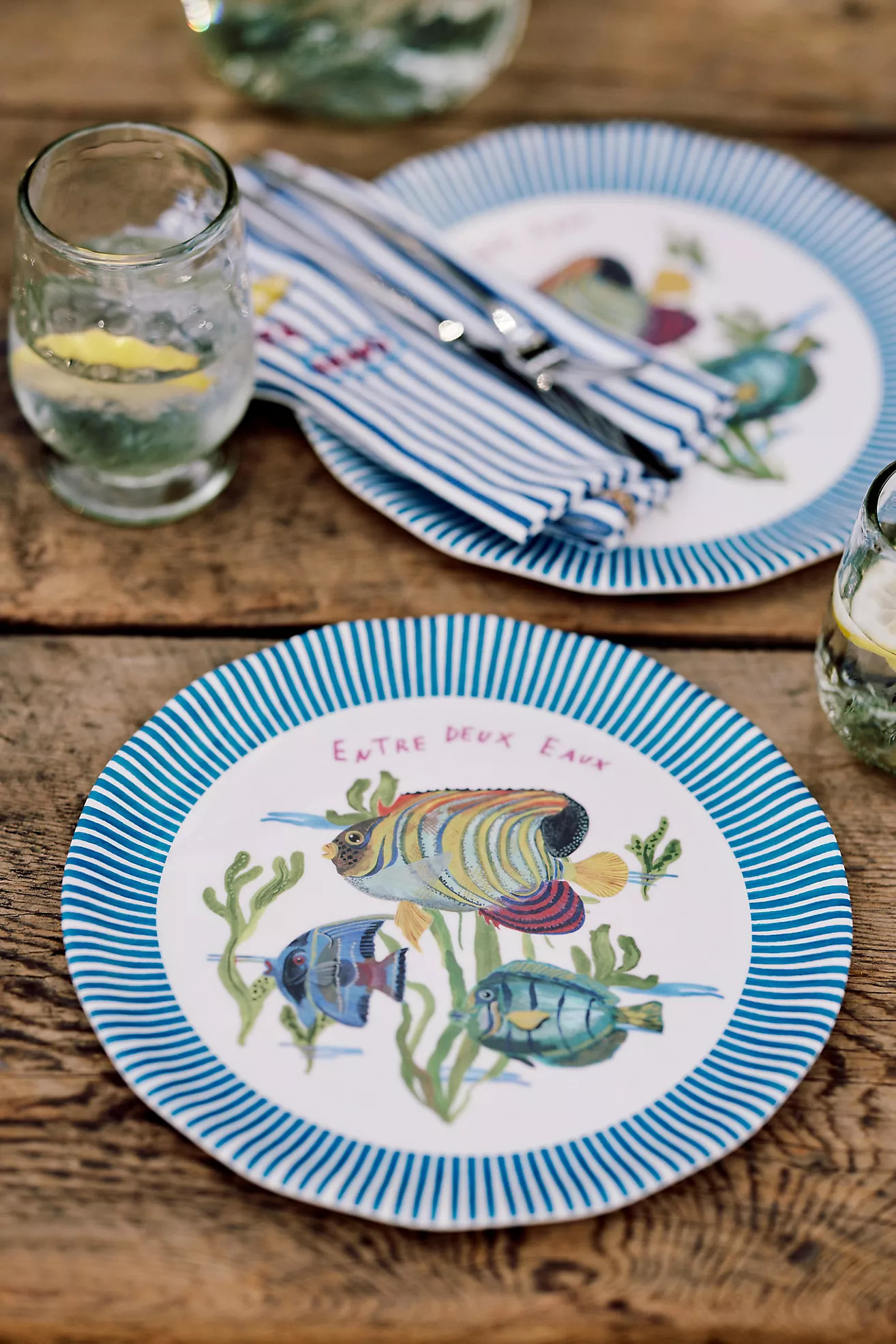 Nathalie Lete By the Sea Melamine Dinner Plate | Anthropologie (US)