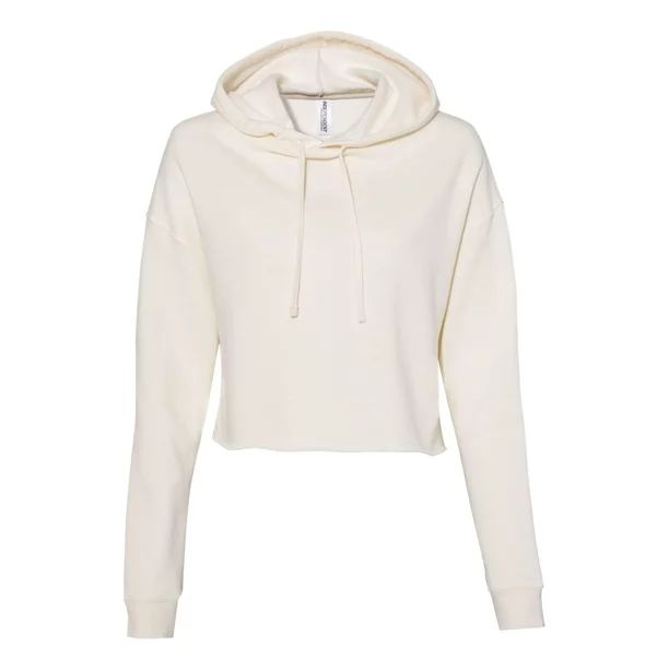 Independent Trading Co. Womens Lightweight Cropped Hooded Sweatshirt, S, Bone | Walmart (US)
