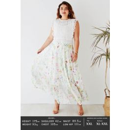 Watercolor Wild Flowers Printed Chiffon Maxi Skirt | Chicwish