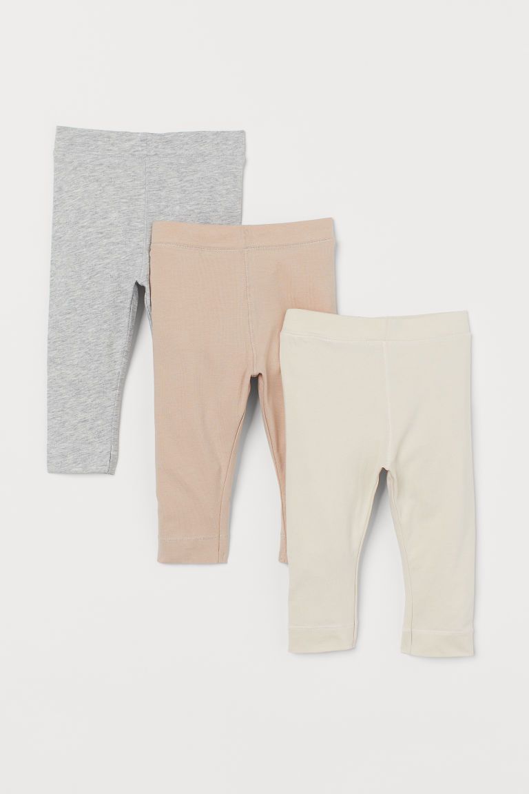 BABY EXCLUSIVE. Leggings in soft organic cotton jersey. Adjustable elasticized waistband and deco... | H&M (US + CA)