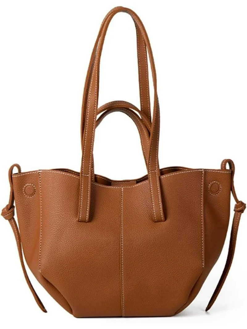 HMSHA Tote Bag Faux Leather Work Bag Trendy Handbag Purse for Women Elegant Shoulder Bag with Mag... | Walmart (US)