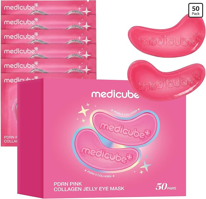 medicube PDRN Pink Collagen Jelly Eye Mask | Hydrogel Eye Patches with PDRN, Collagen, NAD | Refr... | Amazon (US)