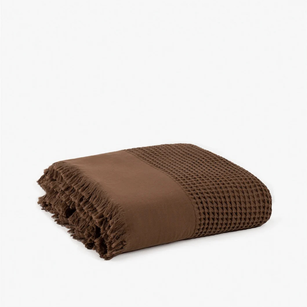 YUKI WAFFLE WEAVE KING BLANKET | The Loomia