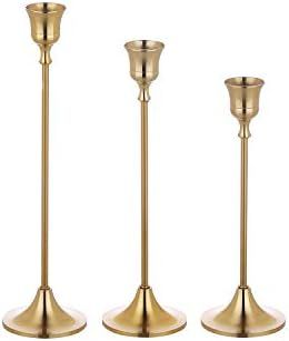 VINCIGANT Brass Gold Candlestick Holders/Taper Candle Holders,Vintage Modern Decorative Centerpie... | Amazon (US)