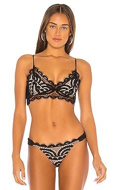 PQ Sweetheart Lace Bralette Bikini Top in Midnight from Revolve.com | Revolve Clothing (Global)