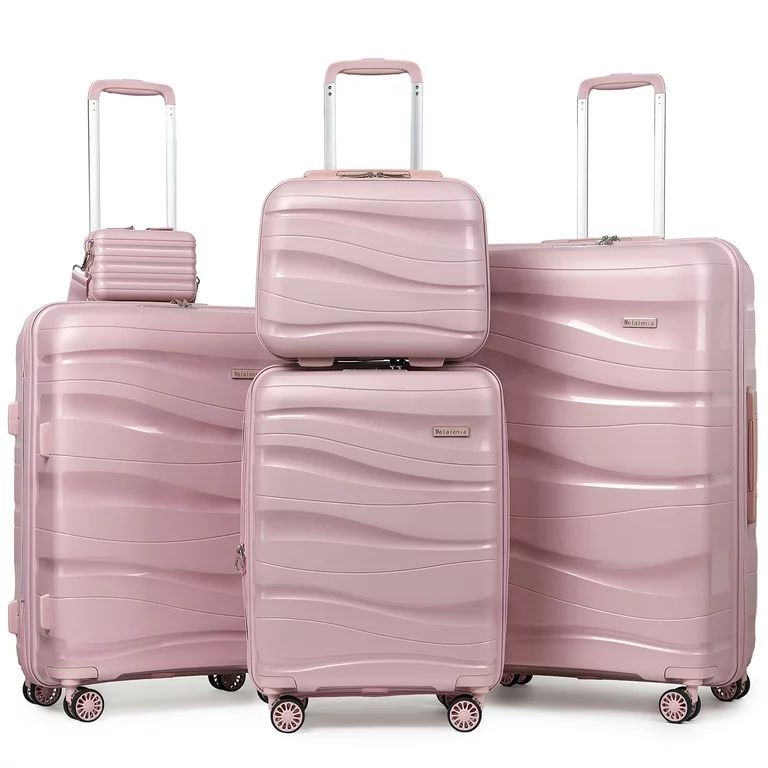 Melalenia - 5 Luggage Sets PP Hardside Spinner Luggage - （Expandable Carry-on Suitcase20"）（... | Walmart (US)