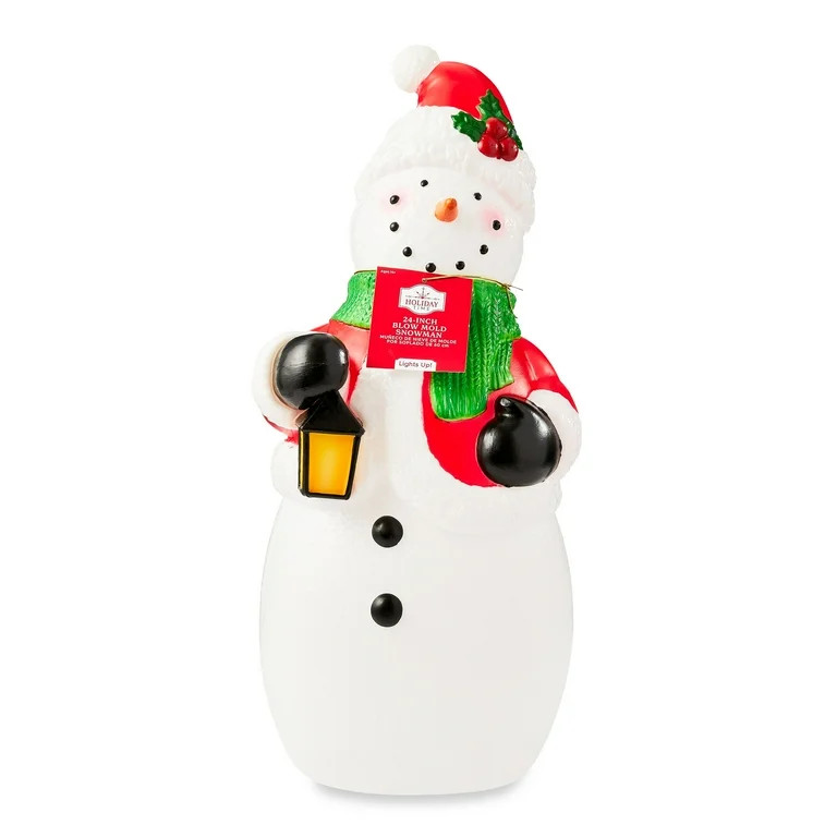 24" Light-up White Snowman, Christmas Decoration, Holiday Time | Walmart (US)