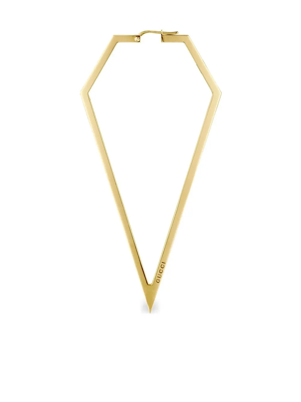 Gucci triangle-shaped logo-engraved Earring - Farfetch | Farfetch Global