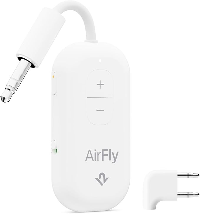 AirFly Pro 2 Deluxe – Bluetooth Adapter for Airplane, Pair 2 AirPods or Wireless Headphones –... | Amazon (US)