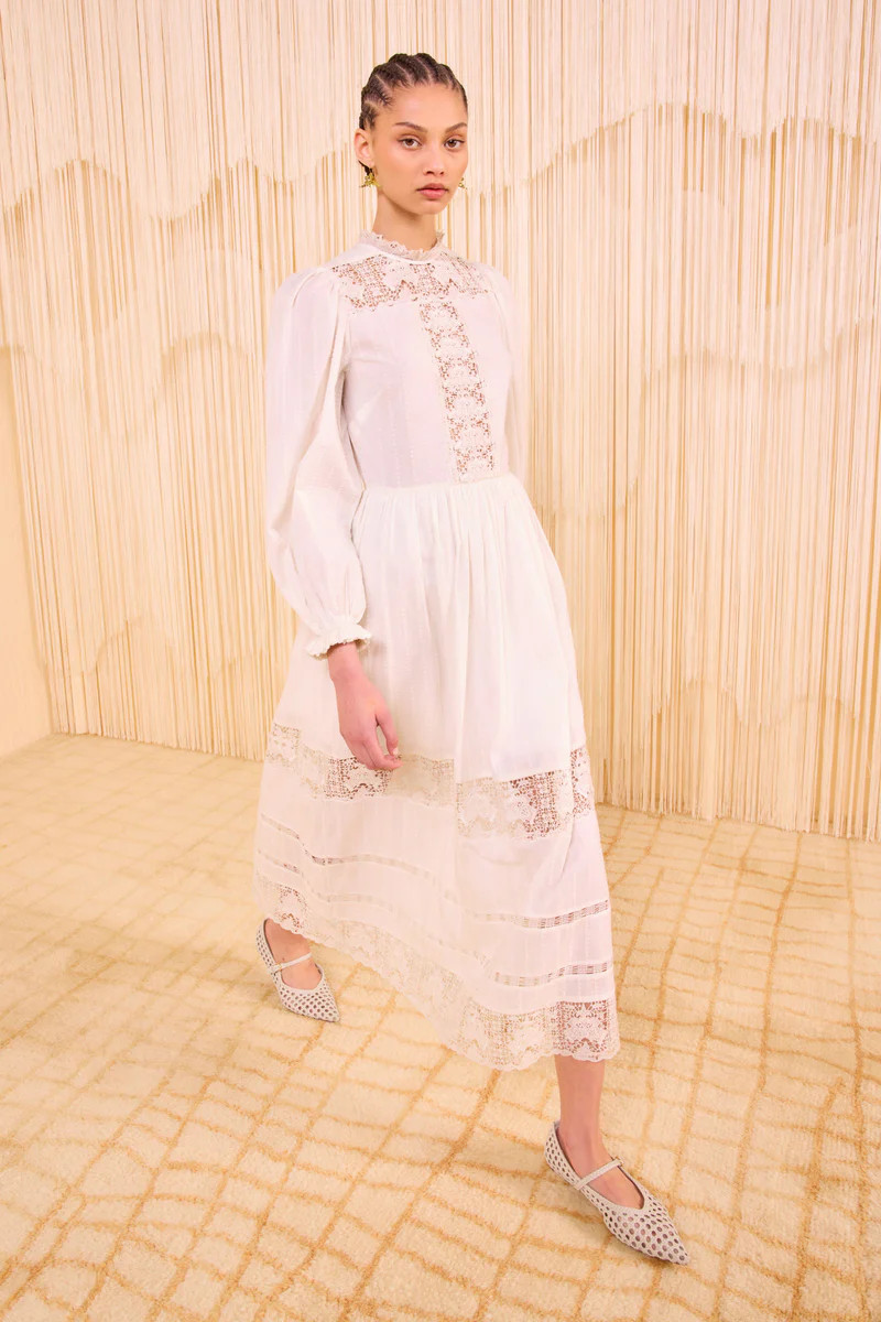 Amelie Long Sleeve Dress - Pristine | Ulla Johnson