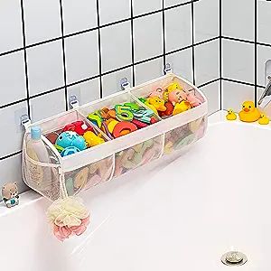 Austion Original 3 Compartment Horizontal Large Openings Bath Toy Organizer for Tub, Capacity Upg... | Amazon (US)