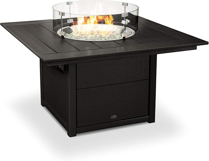 POLYWOOD® Square 42" Fire Pit Table (Black) | Amazon (US)