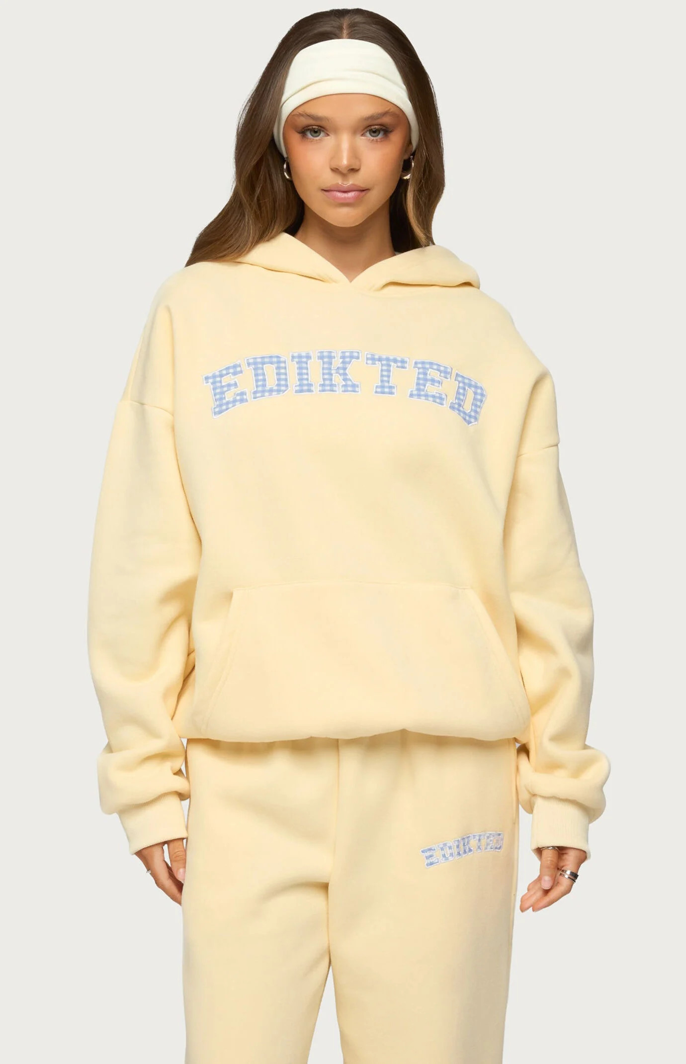 Edikted Women's Lover Oversized Hoodie in Yellow - Size Medium | PacSun