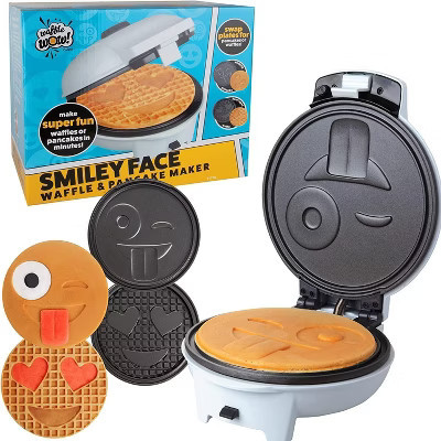 Waffle Wow Emoji Waffler & Pancake Maker w Interchangeable Plates - Choose either Smiley Face Waffles or Pan Cakes - Non-stick Electric Griddle Iron | Target