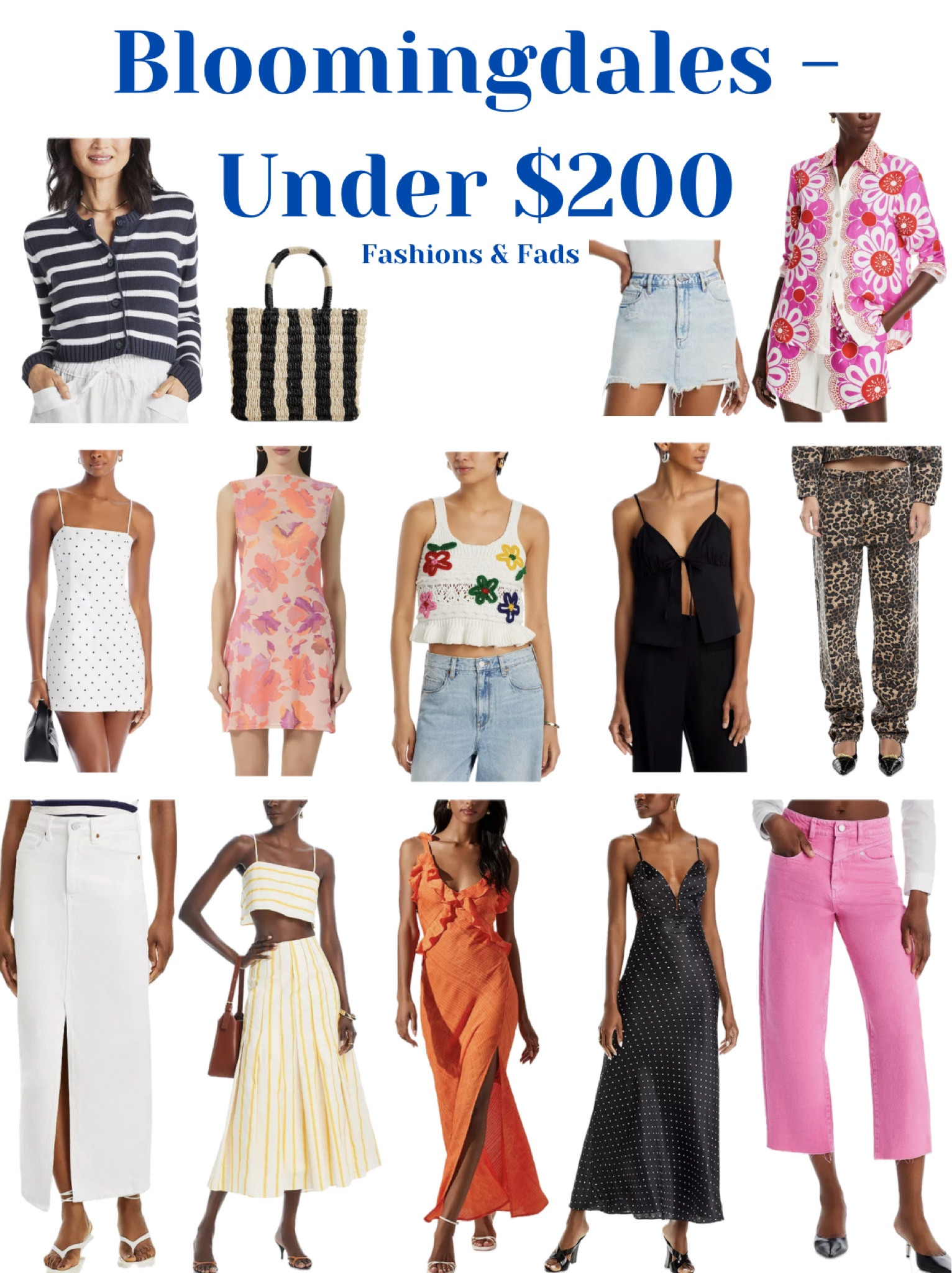 Best of Bloomingdale’s! All under $200





Maxi dress
Midi dress
Summer dress
Slip dress
Long dress
Printed dress
Sleeveless dress
Orange dress
Black dress
Mini dress
Short dress
High waisted pants
Pink jeans
Colorful pants
Statement pants
Blank nyc
Denim skirt
Jean skirt
Midi skirt
Maxi skirt
High waisted skirt
White skirt
White denim skirt
White dress
Polka dot dress
Floral dress
Backless dress
Crochet tank
Knit tank
Tie front tank
Bow front top
Leopard print pants
Cheetah print pants
Farm Rio
Animal print
Pink floral
Floral button down
Denim mini skirt
Woven bag
Tote bag
Black and white bag
Beach bag
Casual bag
Cardigan
Splendid
Sweater
Navy sweater
Striped sweater
Striped set
Skirt set
Matching set


#LTKStyleTip #LTKFindsUnder100 #LTKFindsUnder50