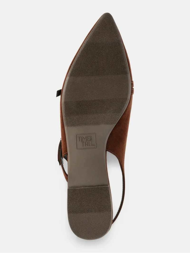 Time and Tru Women's Strappy Sling Back Flats | Walmart (US)