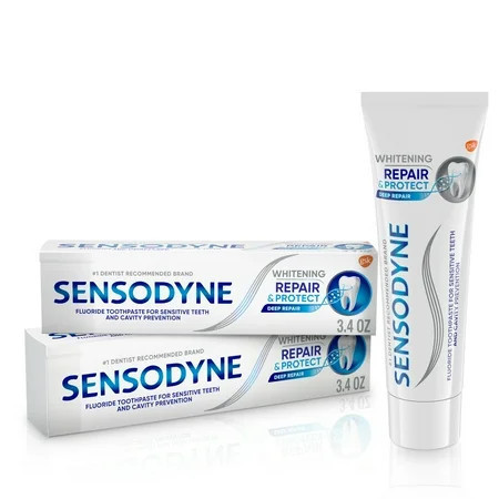 Sensodyne Repair and Protect Whitening Sensitive Toothpaste, Mint Flavor, 3.4 oz, 2 Pack | Walmart (US)