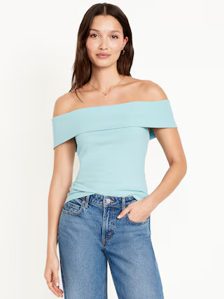 Off-Shoulder Ribbed Top | Old Navy (US)