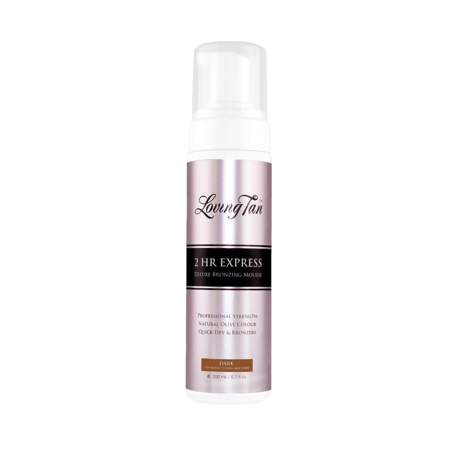 Loving Tan 2 HR Express Self Tanning Mousse, Dark - Streak Free, Natural, Professional Quality - 5+ Sunless Self Tanner Applications per Bottle, Cruelty Free, Naturally Derived DHA - 6.7 FL Oz | Amazon (US)