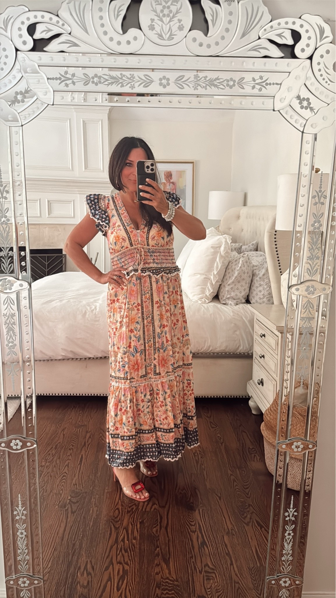 Pink Ruffle dress with pink mule kitten heels

#LTKmomlife #LTKOver40 #LTKootd
