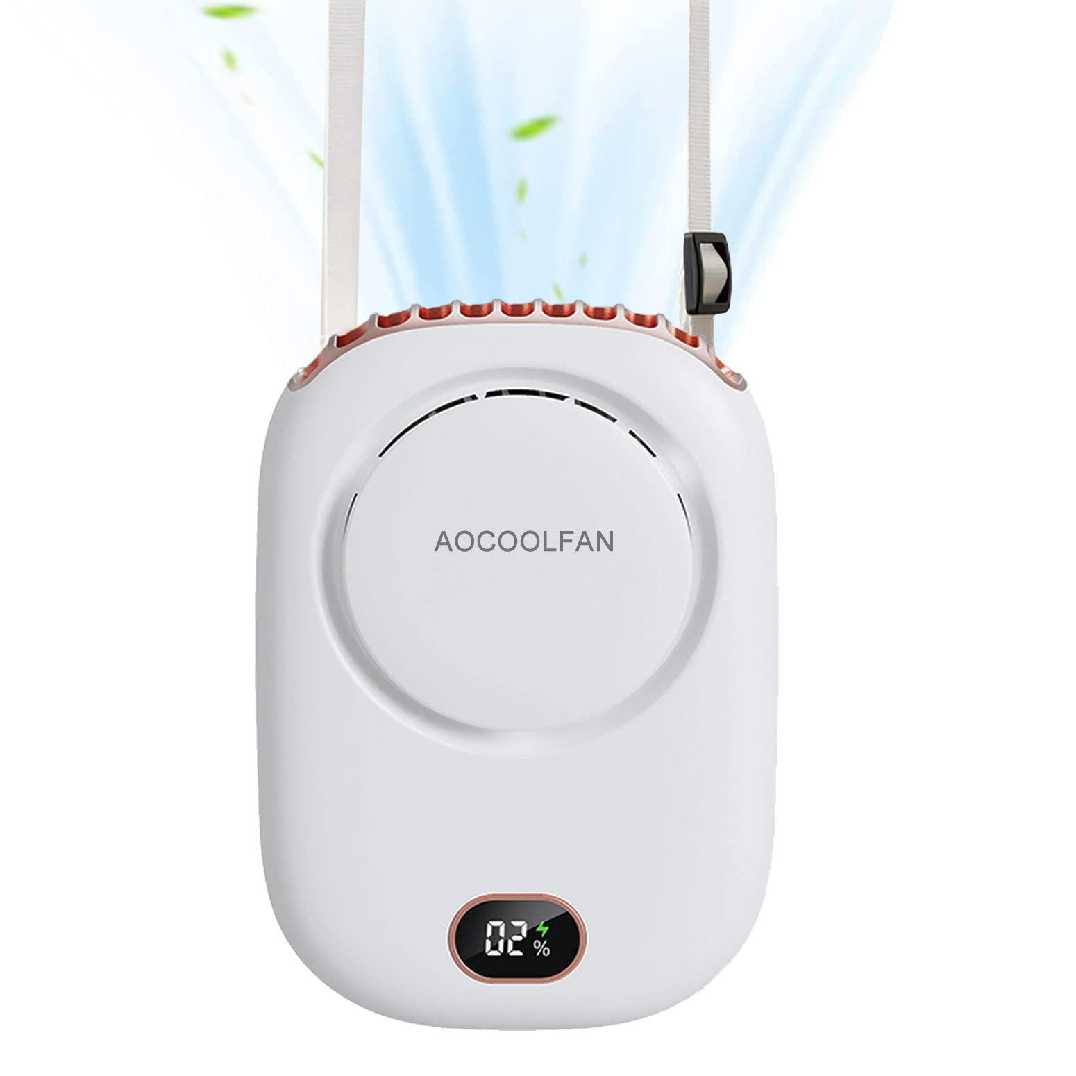 Portable Neck Fan, Mini Small Personal Handheld Fan USB Rechargeable 3 Speed for Girls Boys Woman Eyelash Travel Home Office Outdoor (White) | Amazon (US)