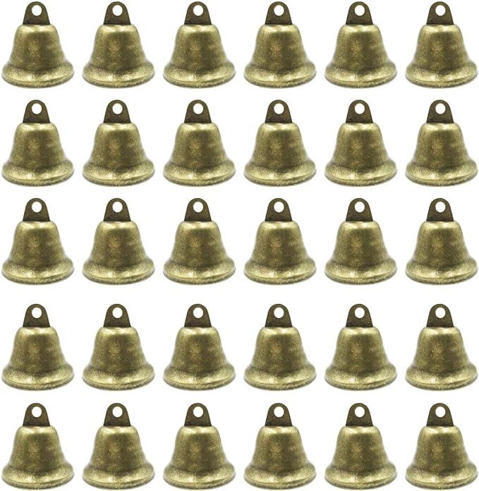 LOUHUA 30 Pieces Vintage Bronze Jingle Bells for Dog Doorbell & Potty Training, Housebreaking, Ma... | Amazon (US)