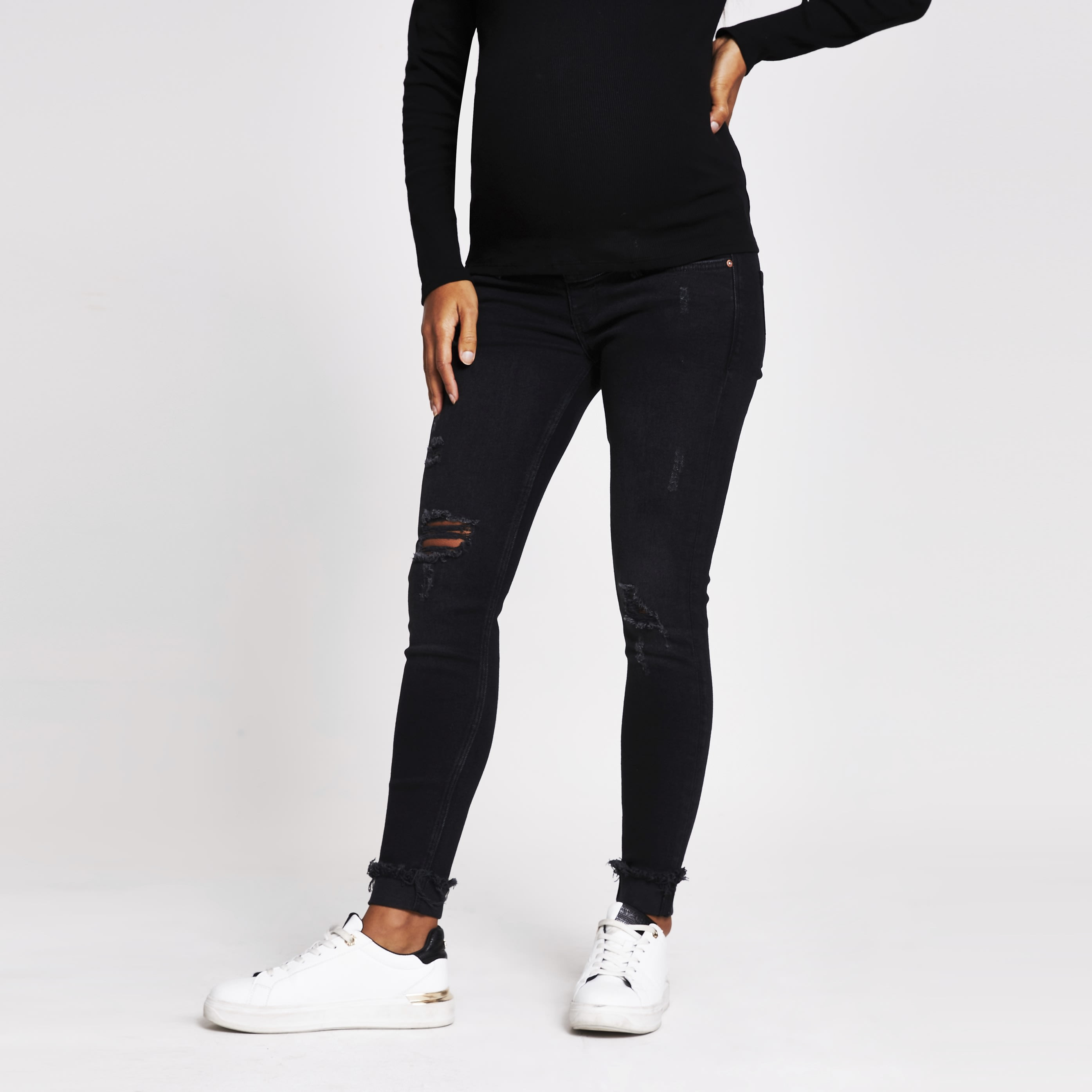 River Island Womens Black denim Amelie maternity jeans | River Island (UK & IE)