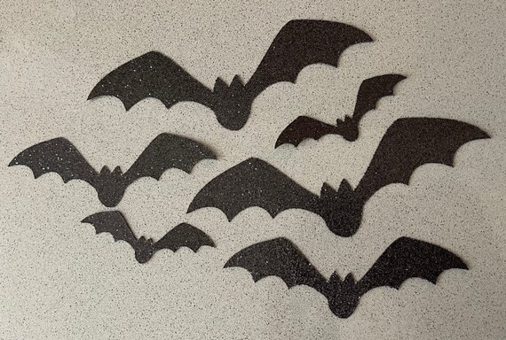 Glitter Bat Wall Decor, Halloween Bats, Halloween Wall Decor, Wall Bats, Sparkly Bats, Halloween ... | Etsy (US)