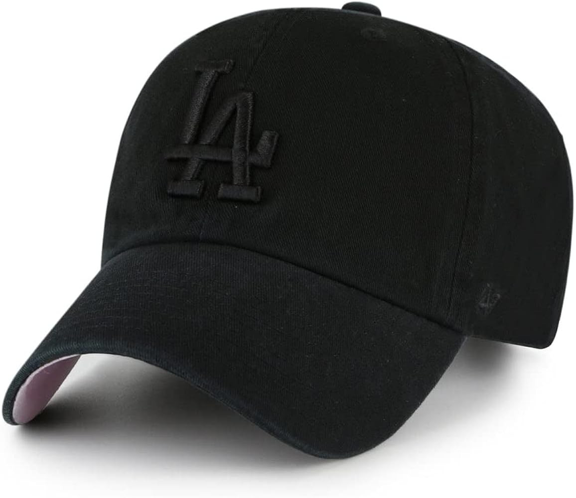'47 Los Angeles Dodgers Ballpark Clean Up Dad Hat Baseball Cap - Black/Pink Bottom | Amazon (US)