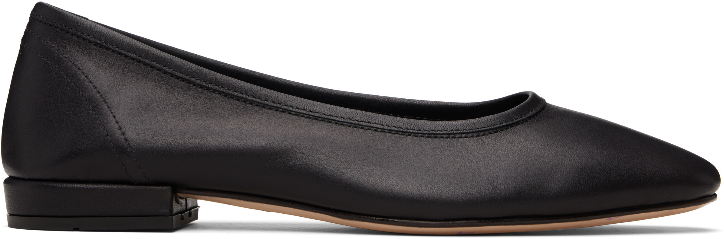 Maryam Nassir Zadeh Black Serafina Ballerina Flats | SSENSE
