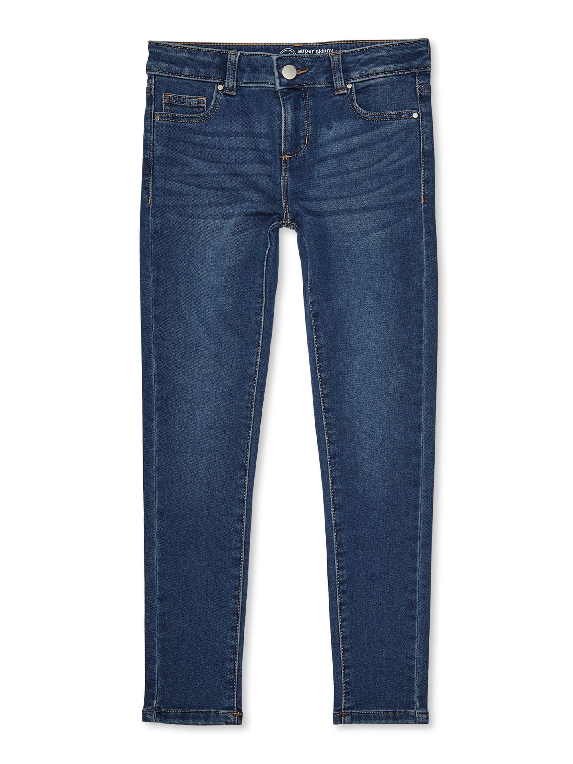 Wonder Nation Girls Kid Tough Super Skinny Jeans, Sizes 4-18 & Plus | Walmart (US)