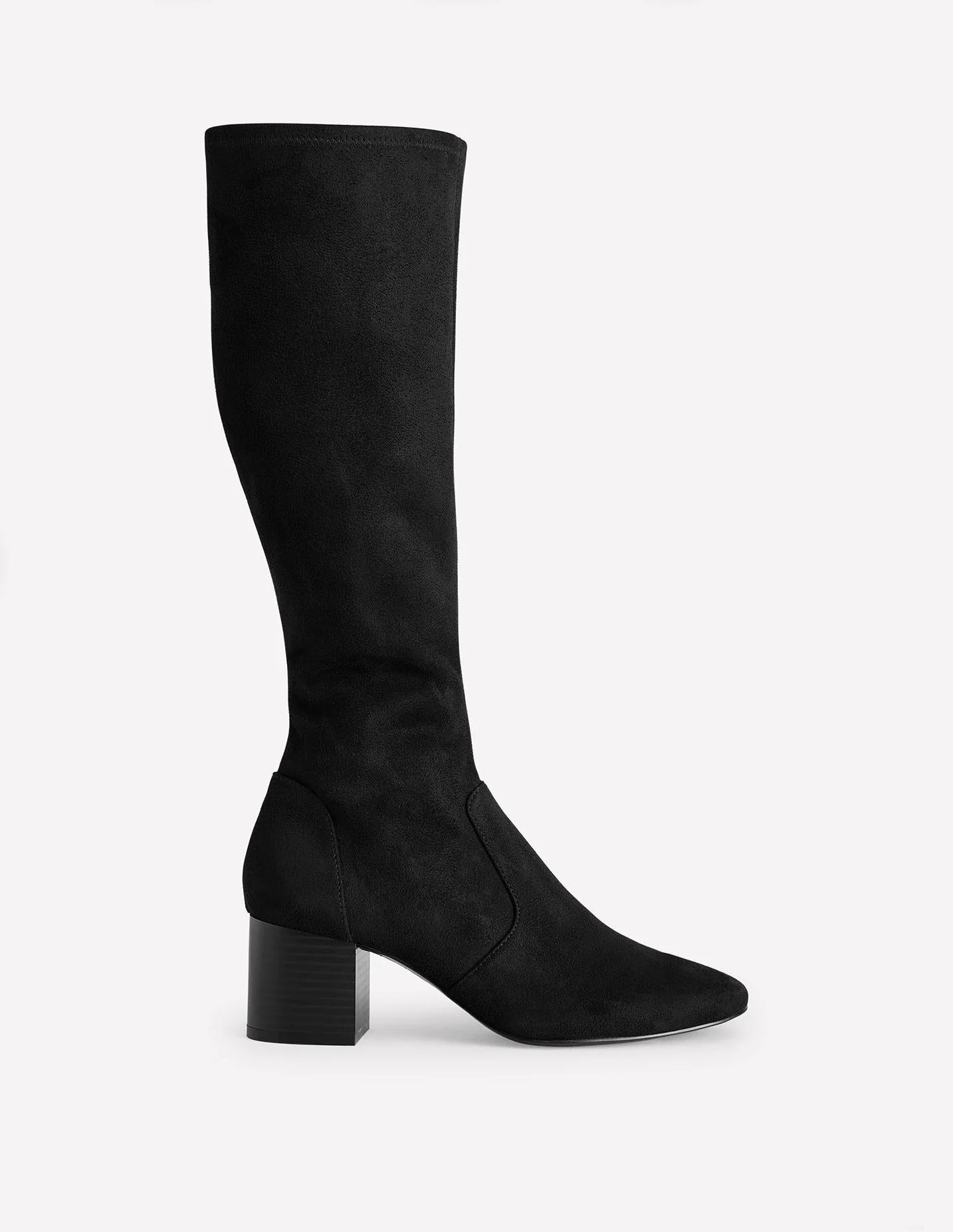 Stretch Knee Heel Boots-Black | Boden (US)
